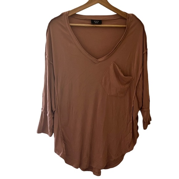 VICI Oversized Slouchy V-Neck 3/4 Sleeve top - Picture 1 of 8